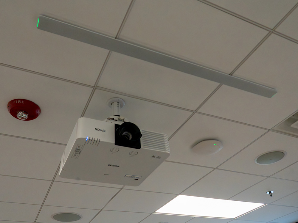 This projector, purchased from a CCF grant, helps CASA of Collin County conduct training classes. 