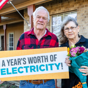 Robert Crow and Joronda Crow of Krum win CoServ's 2024 Year of Electricity Contest.