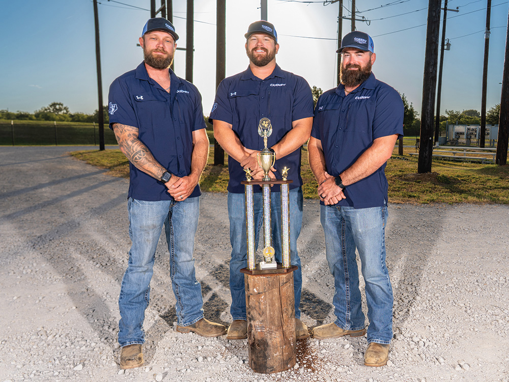 CoServ Journeyman Team 1st Place in the Cooperative Division: Jared Day, Garrett McFerren &amp; Justin Brown.
